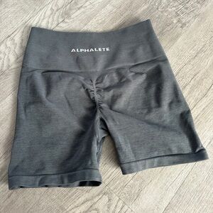 Alphalete Amplify shorts in dark gray. Size Small. 4’5